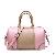 Elegant Western Junior Color Contrast Leather Bags Pink