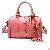 Stylish Pattern Strap Embellished Tassel Bag Peach Pink