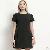 Elegant Pure Color Slim Round Collar Chiffon Dress For Women Black