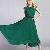 Elegant Western Slim Pure Color Women Dresses Green