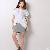 Western Round Collar Fake Two-pieces Elegant Dress White Grey