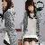 Fashion Women S Knit Wool Cardigan Sweater Black / White / Gray