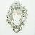 Clear Crystal Brooch, Rhodium Plated, Dbh00863