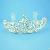 Dchr00011, Tiara, White Crystals, Rhodium Plated