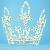 P9138, Tiara, Crown, Alloy, Clear Crystals