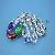 Peafowl Brooch, Multi Colour Crystal Multi Colour Lacquer, Thick Silver, Dbh00855