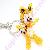 Crystal 3d Beaded Garfield Keychain Cartoon Bag Ornament