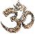 Om Symbol Carved Brass Wall Hanging