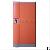 Double Tier Storage Lockers Abs Plastic, Orange Color