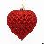 Jeweled Facet Blown Christmas Glass Heart Shape Ornament Tree Ball Wholesale