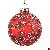 Vintage Style Glitter Decal Christmas Glass Ornament For Christmas Tree Decoration