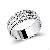 Three Rows Babysbreath Carved Turn Rings Custom Fashion Jewellery Turning Pave Band Ring In S925 Ste