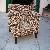 Square Rattan Armchair With Slod Wood Legs