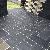 Landscaping Black Stone Floor Slate Tiles Flag Mat Stone, Meshed Paver, Patio Paving Tiles