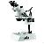 Trinocular Zoom Stereo Microscope 95mm Plate Double Clips Dual Light Upper And Lower Light