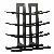 Ancient Chinese Shaped Wooden Wine Rack For 9, Coffee Color
