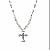 Pearl And Rhinestone Cross Necklace