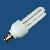 Energy Saving Lamp 3u Bayonet Shape With Tri-phosphor Powder Light Tube And Pbt Plastic