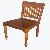 Mahogany Dining Chair With Bun Feet.restaurant, Home And Hotel.indonesian Indoor Furniture