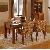 Nice Dining Set, Solo Java Banana Leaf Abaca With Mahogany Dining Table