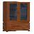 Vitrine Larder Cabinet 2 Glass Doors 4 Drawers Mahogany Teak Indoor Furniture