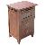 Nightstand Borneo 2 Drawers 1 Glass Door Mahogany Teak Indoor Furniture