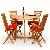 Standard Folding Chair And Round Table Teak Teka Garden Furniture