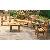 Teak Garden Corner Set Arm Chair, Bench And Round Coffee Center Table Outdoor Furniture