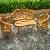 Banana Peanut Garden Set Arm Chair, Bench And Table Outdoor Indoor Teak Furniture