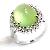 Sell Sterling Silver Natural Prehnite Ring, Olivine Pendant, , Gemstone Jewelry, Fashion Cz Jewelry