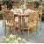 Teka New Stacking Dining Round Table Set Folding Simply Patio Outdoor Garden Furniture