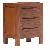 Bedside Night Stand Slatted Three Drawers Mahogany Teak Indoor Furniture Kiln Dry Bedroom