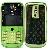 Full Housing Faceplate Cover Green Metal / Star Design For Blackberry Bold 9000