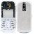 Full Housing Faceplate Cover Pearl White And Silver For Blackberry Bold 9000