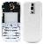 Full Housing Faceplate Cover White Silver For Blackberry Bold 9000