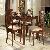 Milan Dining Set Square Table, Seat Cushion Chair Mahogany Teak Wooden Indoor Furniture Kiln Dry