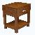 Minimalist Night Stand One Drawer Mahogany Teak Wooden Indoor Furniture Bedroom Kiln Dry