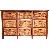 Mahogany Cabinet With Nine Waterhyacinth Drawers Wooden Woven Rattan Indoor Furniture