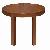 Mesa Round Dining Table Teak Mahogany Wooden Indoor Furniture Java Indonesia