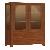 Mahogany Vitrina Expositora Cabinet Armoire Wooden Indoor Furniture Solid Kiln Dry