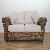 Rattan Woven Sofa With Cushion Banana Abaca Knock Down Indoor Furniture