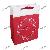 Red Merry Christmas Paper Bag With White Glitter Cover