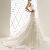 Front Rhinestone Embellished A-line Pleat Train Wedding Dress